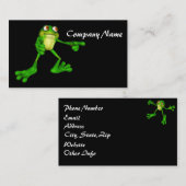 Niedlich-grüner Froggy Visitenkarte (Vorne/Hinten)