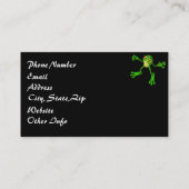 Niedlich-grüner Froggy Visitenkarte (Rückseite)