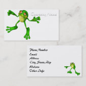 Niedlich-grüner Froggy Visitenkarte (Vorne/Hinten)