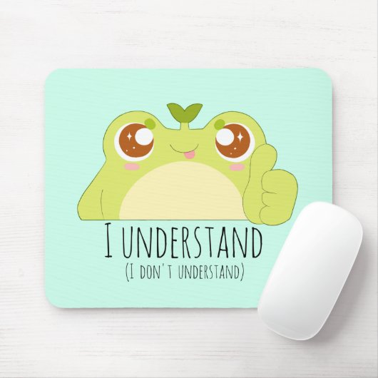 Niedlich Grüner Frosch verstehen Mousepad (Mit Mouse)