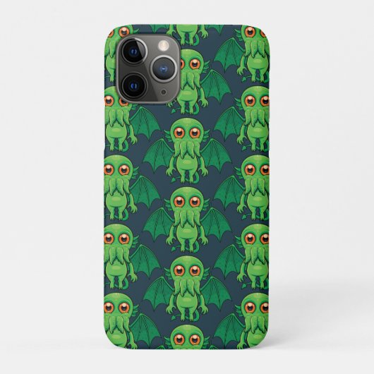 Niedlich grünes Cthulhu-Monster Case-Mate iPhone Hülle (Rückseite)