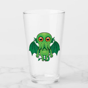 Niedlich grünes Cthulhu-Monster Glas