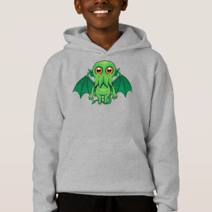 Niedlich grünes Cthulhu-Monster Hoodie