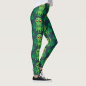 Niedlich grünes Cthulhu-Monster Leggings (Rechts)