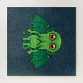 Niedlich grünes Cthulhu-Monster Puzzle (Horizontal)