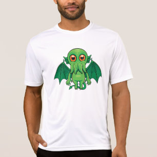 Niedlich grünes Cthulhu-Monster T-Shirt
