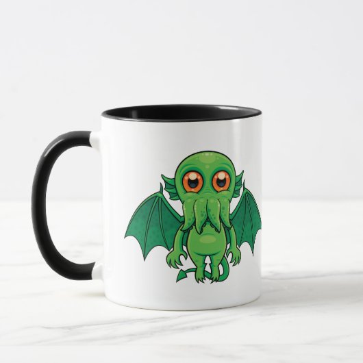 Niedlich grünes Cthulhu-Monster Tasse (Links)