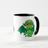 Niedlich grünes Cthulhu-Monster Tasse (VorderseiteRechts)