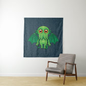 Niedlich grünes Cthulhu-Monster Wandteppich (Beispiel)