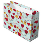 Niedlich Grungy Hübsch Valentines Liebe Brief Große Geschenktüte (Vorderseite Schrägansicht)