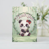 Niedlich Gruß Panda Dankeskarte (Stehend Vorderseite)