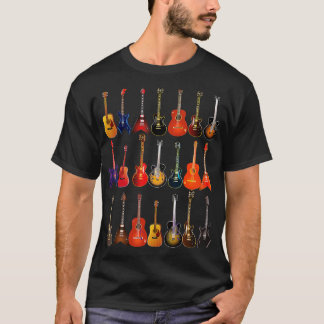 Niedlich Guitar Rock'n'Roll Musical Instruments -  T-Shirt