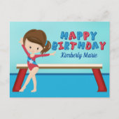 Niedlich Gymnast Gymnastik Gymnastik Gymnastik Ger Postkarte (Vorderseite)