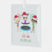 Niedlich Gymnastik Custom Kids Gymnastik Weihnacht Ornament Aus Glas (Vorderseite links)