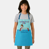 Niedlich Gymnastik Girl Custom Blue Gymnast Kinder Schürze (Insitu)