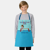 Niedlich Gymnastik Girl Custom Blue Gymnast Kinder Schürze (Getragen)