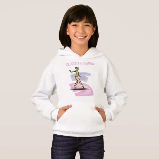 Niedlich Gymnastik Girl Gesegnet & Beaming Hoodie (Vorne ganz)