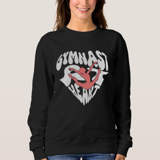 Niedlich Gymnastik Gymnast Herzgymnast Grafik Sweatshirt (Vorderseite)