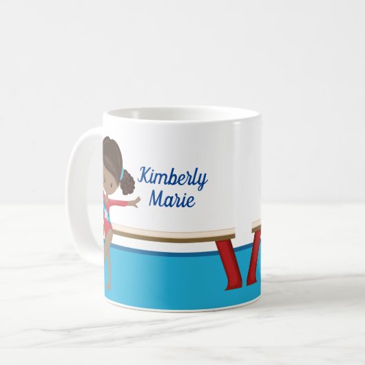 Niedlich Gymnastik Kaffeetasse (Vorderseite Links)