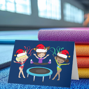 Niedlich Gymnastik Weihnachtsgymnastik Feiertagskarte