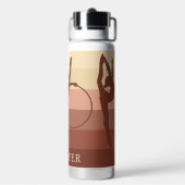 Niedlich Gymnastikfrau Personalisiert Braun Trinkflasche (Hinten)