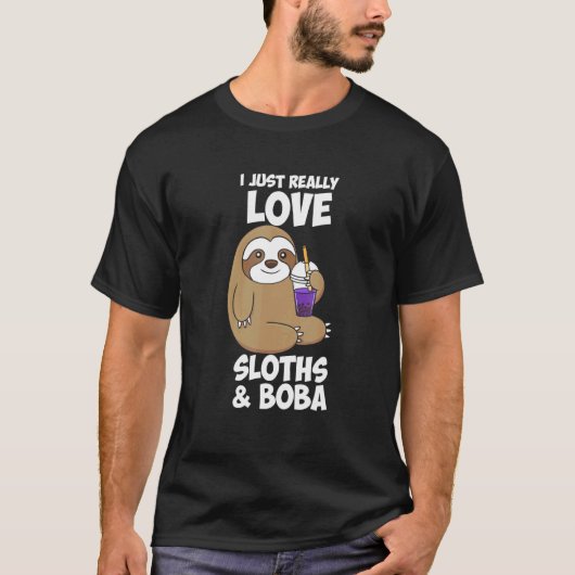 Niedlich habe ich gerade wirklich Liebe Slots Boba T-Shirt (Vorderseite)