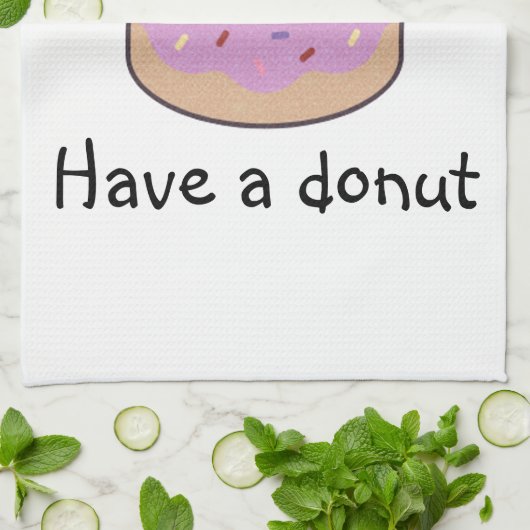 Niedlich haben Donut Geschirrtuch (Gefaltet)