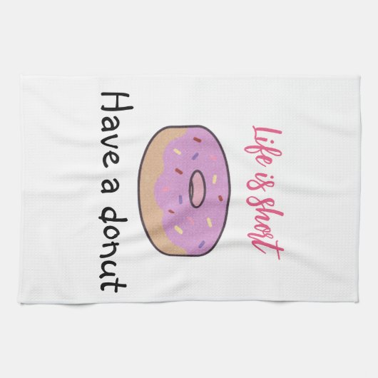 Niedlich haben Donut Geschirrtuch (Horizontal)