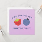 Niedlich haben ein Berry Happy Geburtstag Kawaii B Karte (Vorderseite/Rückseite Beispiel)