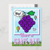 Niedlich haben einen Traubentag Temecula Essen Pub Postkarte (Vorne/Hinten)