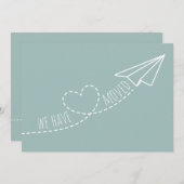 Niedlich haben wir das moderne Herzpapier-Flugzeug Ankündigung (Vorne/Hinten)