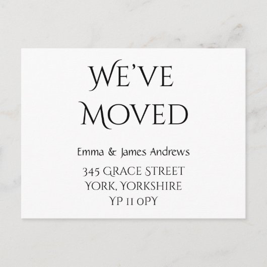 Niedlich haben wir die Ankündigung einer neuen Adr Postkarte (Vorderseite)