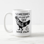 Niedlich Hähnchen Lover F Off Farm Bauer Rooster Kaffeetasse (Links)