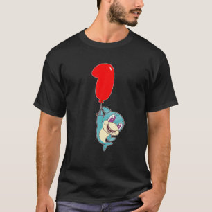 Niedlich Hai Kind - 1. Geburtstag - Kinder Ballon T-Shirt