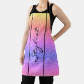 Niedlich Hair Stylist Script Rainbow Glitzer Custo Schürze (InSitu)