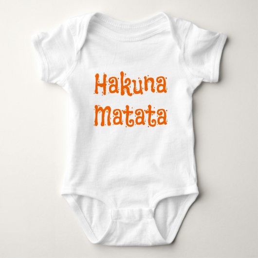 Niedlich Hakuna Matata Baby Strampler (Vorderseite)