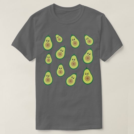 Niedlich Half Avocado Pattern Classic TShirt (Design vorne)