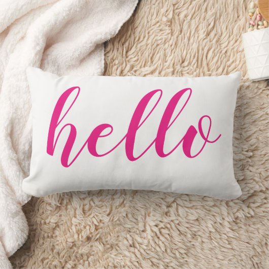 Niedlich Hallo oder Ihr Zitat Lendenkissen (Decke)