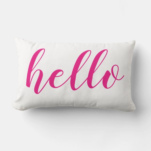 Niedlich Hallo oder Ihr Zitat Lendenkissen (Vorderseite)