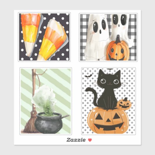 Niedlich Halloween Aufkleber (Blatt)