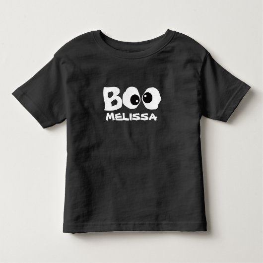 Niedlich Halloween Boo Personalisiert Kleinkind T-shirt (Vorderseite)
