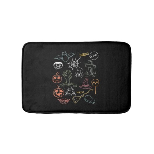 Niedlich Halloween Boo Pumpkin Badematte (Vorderseite)