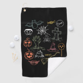 Niedlich Halloween Boo Pumpkin Golfhandtuch (Insitu)