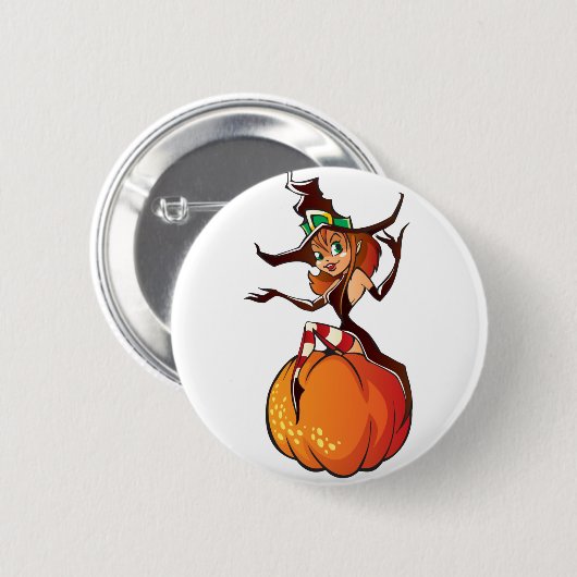 Niedlich Halloween Button (Vorne & Hinten)