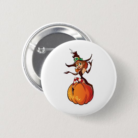 Niedlich Halloween Button (Vorne & Hinten)