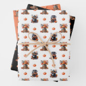 Niedlich Halloween Candy Jars | Pumpkins Fall Patt Geschenkpapier Set (Beispiel)