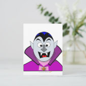 Niedlich Halloween Cartoon Vampire Postkarte (Stehend Vorderseite)