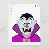 Niedlich Halloween Cartoon Vampire Postkarte (Vorne/Hinten)
