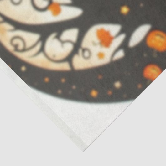 Niedlich Halloween Cat Moon Pumpkin Seidenpapier (Detail)