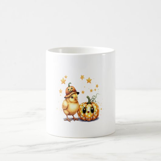 Niedlich Halloween Chick Pumpkin Kaffeetasse (Mittel)